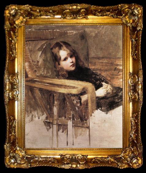 framed  John William Waterhouse The Easy Chair, ta009-2